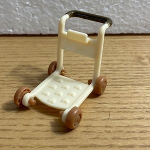 Lil Woodzeez Hopin Farmers Market Shopping Cart Hand Cart Calico Critters Set